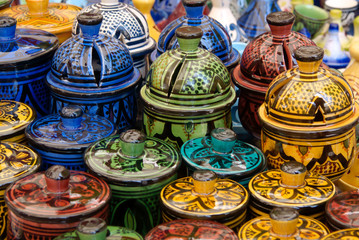 Colorful pottery