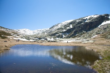 great lake down snow mountain