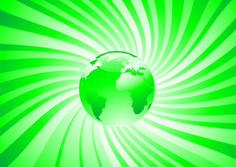 Green planet. Vector illustration