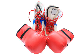 boxing boots and gloves