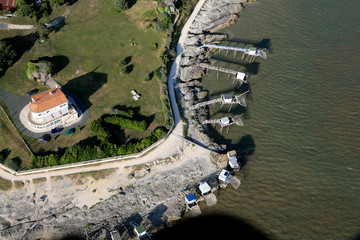Carrelets, corniche de Saint-Palais-sur-mer (17)