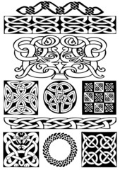 Celtic vector art-collection on a white background.