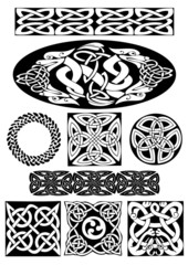 Celtic vector art-collection on a white background.