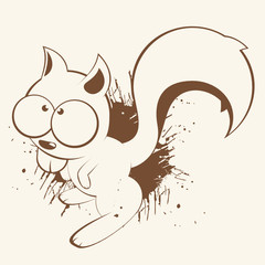 eichhörnchen vintage cartoon