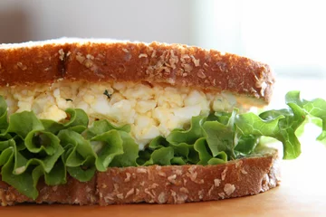 Abwaschbare Fototapete Egg Salad Sandwich © JJAVA