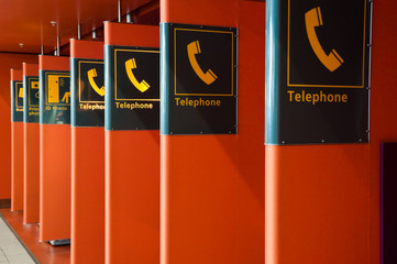 Orange, öffentliche Telefone in Amsterdam
