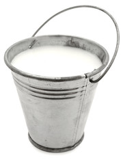 metal bucket with milk © Sergej Razvodovskij