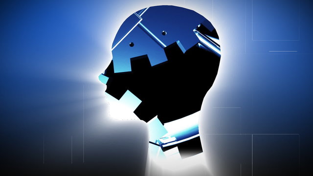 Abstract Man with Mechical