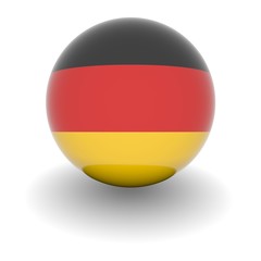 High resolution ball with flag of Germany