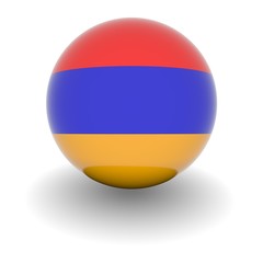 Fototapeta premium High resolution ball with flag of Armenia