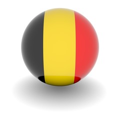 High resolution ball with flag of Belgium