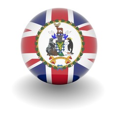 Obraz premium High resolution ball with flag of the South Georgia and the Sout
