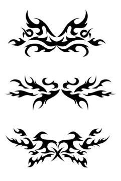 Set of tribal tattoo elements