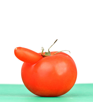 Naklejki funny shaped red tomato