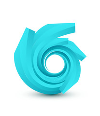 Blue techno icon