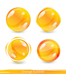 Orange shiny buttons