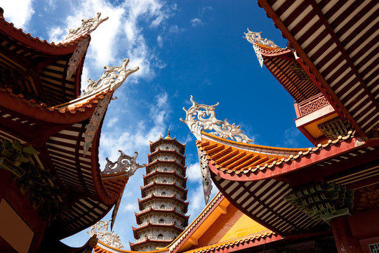 Fototapeta Chinese eaves of temple