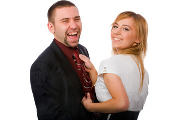 learning how to tie a tie