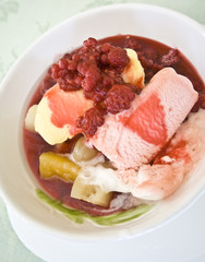 fruit salad and icecream