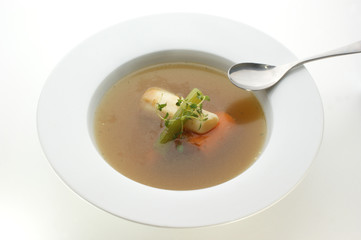 vegetable soup with organic carrot