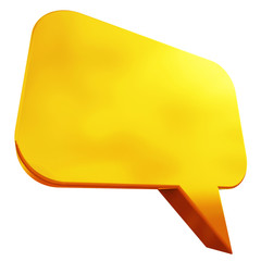 3D Golden Chat Box