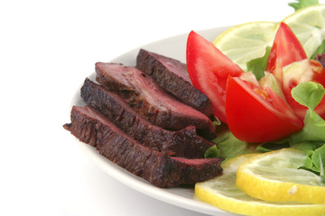 roast meat served
