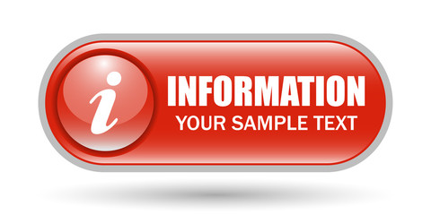 Information Sign Icon with Space for Text