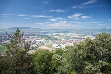 aerial view of pamplona city