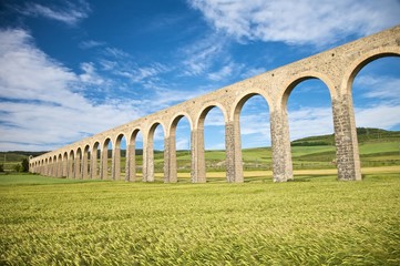 ancient aqueduct in pamplona