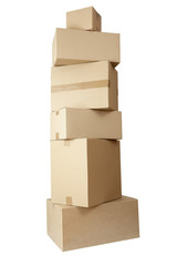 cardboard boxes stack package