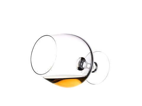 Lieing glass of brandy