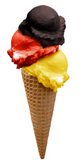 ice cream deutschland / schwarz, rot , gold