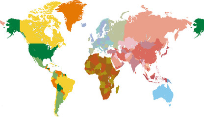 Obraz premium monde en couleurs