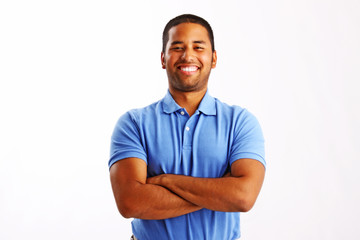 Obraz premium Confident Young Man Wearing Blue