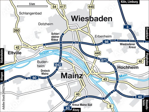 "Stadtplan Mainz/Wiesbaden" Stockfotos und lizenzfreie Bilder auf