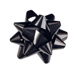 black bow on white background