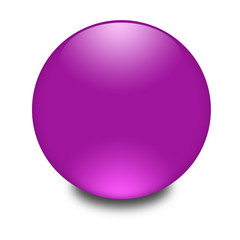 3d glass orb purple