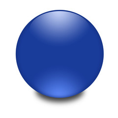 Fototapeta na wymiar 3d glass orb blue
