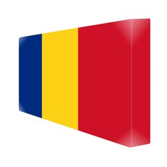 brique glassy avec drapeau roumanie romania