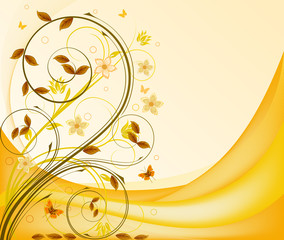 Floral abstract background  vector