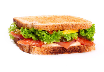 sanwich with salmon