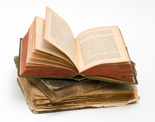 Stack of Old frayed books