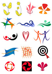 Set of icons and design elements