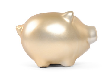 Gold piggy bank