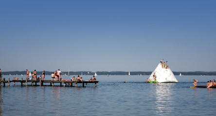 Badespass am Chiemsee
