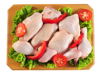 Raw chicken.