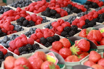 Berries in a market