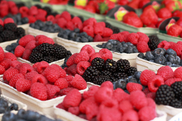 Berries in a market