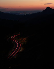 mountain road at night