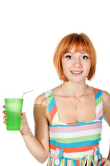 beautiful girl with a drink